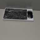 Rechargeable Bluetooth Keyboard and Mouse Combo, Universal Ultra-Slim Wireless Keyboard Mouse Set for Android Windows iPad iPhone Samsung Tablet Portable Compact Keyboard Set (Black)