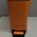 TIPGO Small Bathroom Trash Can with Lid Soft Close, 6 Liter / 1.6 Gallon Stainless Steel Garbage Can with Removable Inner Bucket, Step Pedal, Slim Trash Cans for Bedroom, Office, Kitchen (Orange)