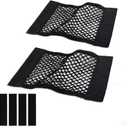 Universal Mesh Cargo Net for Car Trunk Storage,Elastic Small Automotive Cargo Net Pocket Wall Sticker Organizer Pouch Bag Storage for SUV,2 Pack with Tape Stickers (15 x9.5 inch)