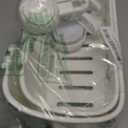 LEVERLOC Shower Caddy Suction Cup, Shower Organizer Removable Bathroom Shelf, Storage Suction Powerful Max Hold 22lbs Bathroom Caddy Waterproof Holder, Blue (1 x (Medium+Large), white)