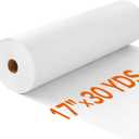 ZOMONETI Heavy Weight 17in x 30yd White Iron On Non-Woven Fusible Interfacing, Single-Sided Polyester Fabric for DIY Craft Supplies, Quilting, Sewing, Shirt Plackets, Dresses, Collars, Cuffs