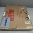 LOAAO 20x16 Inch Brushed Nickel Bathroom Mirror, Rounded Rectangle Silver Metal Frame Mirror, Brushed Nickel, Anti-Rust, Shatter Proof, Hangs Horizontally or Vertically