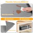 Food Warming Mat Large, XXL (42"x15") Electric Food Warmers Mat with Heat Resistant Pad for Countertop, Heat 6 Level Temperature & 6 Hours Timer, Foldable Heating Trays for Buffets Party, Gray