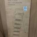 HBTower Step Ladder, Folding Step Stool with Wide Anti-Slip Pedal, Sturdy Steel Ladder, Convenient Handrail, Lightweight, Portable Steel Step Stool