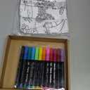 Mindsoft Coloring Craft Coloring Pillowcase Ocean Pillowcase with 12 Pcs Markers Pens for Decoration Supplies Craft, 28.7 x 19.7 Inch