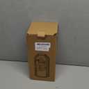 Makeup Brush Holder with Dustproof Cover 360 Rotating Makeup Brush Organizer for Vanity Bathroom, White/Beige