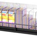 10-Slot Acrylic Booster Pack Dispenser, Card Organizer with Black Base, Fits 360+ Booster Packs, 4mm Thick Display Holders for Sports, Trading Collector Cards, Total Size 29.9" L x 5.7" W x 9.7" H