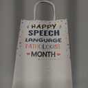 Gilprop 12 Pcs Speech Language Pathologist Gifts Bags SLP Month Thank You Gifts Bulk Speech Therapist Appreciation Treat Bags Double Side Coworker Therapist Party Favors Supplies SLP Decorations