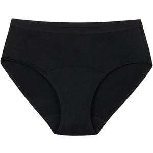 Thinx For All Leaks Hip-Hugger Underwear, Holds up to 100ml or 6tbps or 1/4 Cup Worth of Liquid*, Light Absorbency Incontinence Underwear for Women, Feminine Care, Black, L