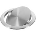 Cabilock Round Recessed Counter Top Covers Stainless Steel Trash Bin Built-in Flap Covers Kitchen Garbage Can Lids for Home Kitchen