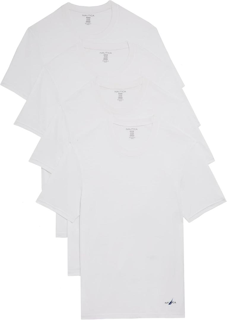 Nautica Men's 4-Pack Cotton Limited Edition Crew Neck T-Shirts (Large)