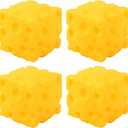 4PCS Yellow Cheese Squishy Slow Rising, Squishy Squeeze Cheese Block, Soft Novelty Toy, Stress Balls for Adults Rebounding Sensory Squishys Cheese (4pcs)