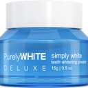 PurelyWHITE DELUXE, Whitening Powder - Removes Stains, No Sensitivity - Enamel-Safe Toothpaste Whitening Powder for Coffee, Tea, Food, Wine, and Tobacco Stains.