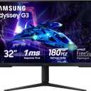Samsung 32-Inch Odyssey G3 (G30D) Series FHD Gaming Monitor, 1ms, 180Hz, AMD FreeSync, Adjustable Stand, Black Equalizer, Virtual Aim Point, Eye Saver Mode, Flicker-Free, LS32DG302ENXZA