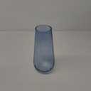 Modern Large Glass Vase H-9.8" Blue Vases for Flowers, Centerpieces and Decorative Accents - Tall Plant Vase for Office Home Table Decor