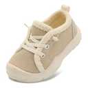 FEETCITY Toddler Shoes Boys Girls Sneakers Infant Slip on Shoes Toddler Walking Shoes Breathable Running Sneakers 4 Size Beige