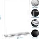 EHWINE Acrylic Sign Holder 8.5 x 11, 10 Pack Double-Sided Stand up Table Top Sign Holders, Clear Acrylic Picture Frame Menu Flyer Paper Holder Display Stand for Office Business Store Wedding Party