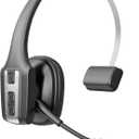 Trucker Bluetooth Headset, V5.3 Bluetooth Headphones with Mic,Wireless Headset with Active Noise Cancelling & Mute Button, 60Hrs Working Time for Truck Drivers,Business Travel,Online Meetings