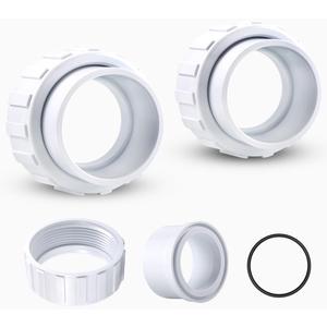 Salt Cell 2" Union Replacement Kit for Only Hayward & Goldline Chlorine Generators - Durable PVC GLX-Cell-Union Connector for Pool Pump Spa Connections - Includes Unions, Nuts and O-Rings - 2 Pack