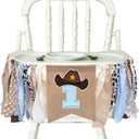 Vgaruint Cowboy Rodeo 1st Birthday High Chair Banner - Western First Birthday Party Decorations, Farm Decor Photo Prop Smash Cake, Cowboy Party Supplies