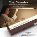 Leetdud LED Under Cabinet Lighting Hardwired or Plug in, 32 Inch 16W, Dimmable 5 Color 2700K/3000K/3500K/4000K/5000K, Linkable Eyes Care Design Counter Lights for Kitchen, Sink, ETL Listed, Bronze