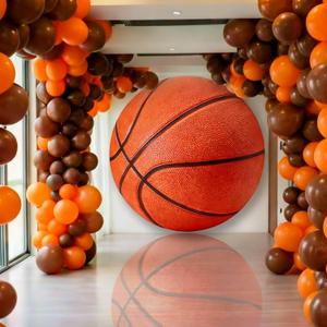 Moukeren 79 Inch Basketball Cutouts Backdrop Banner Party Basketball Senior Night 2026 Decorations Large Hanging Sport Themed Backdrop for Sports Game Theme Birthday Decor Photo Supplies
