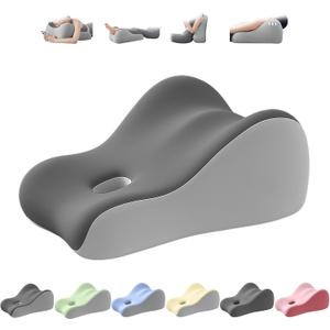 KUYOVORA Memory Foam Wedge Pillow Intimacy Couples Pillow, Pregnant Ergonomic Contoured Position Pillow for Sleeping & Reading, MultiFunctional Bed Pillow Back Support Cushion All Grey