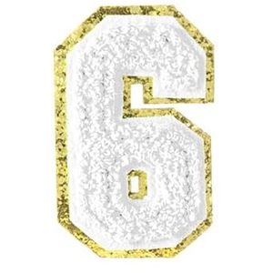 Numbers Patches with Glitter 4 piece