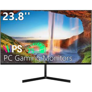 24 Inch Gaming Monitor, FHD 1080P IPS 75Hz AMD FreeSync, 99% sRGB Low Blue Light Flicker-Free Slim Narrow Bezel, HDMI VGA, Tilt & Wall Mountable for Gaming, Home Office, Laptop & Game Consoles