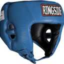 Ringside Competition Boxing Muay Thai MMA Sparring Head Protection Headgear Without Cheeks (Medium, Blue)