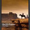 A PLUS MAX 19x25 Picture Frame, Black Engineered Wood Frame for 19 x 25 Inch Picture Poster Photo, Light Weight 19 by 25 Frame with Wood-grain for Wall - 1 Pack/Black/19 x25