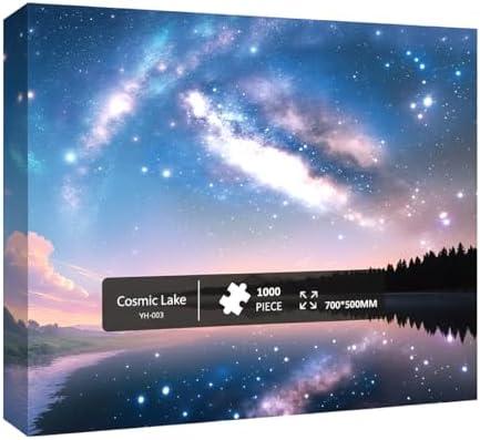 Tomzio 1000 Pieces Jigsaw Puzzles for Adults, Galaxy Series - Stunning Cosmic Art & Seamless Interlock, Challenging Brain Teaser, Large 28" x 20", Great Gift Idea & Home Decor（ Cosmic Lake）