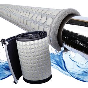 Swimming Pool Handrail Cover - 8 Feet Neoprene Zippered Pool Handle Covers, Slip Resistant Hand Grip Rails for Inground Pool Entry, Railing Sleeves for UV Radiation Protection & Fading