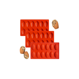 Madeleine Pans for Baking, Non-stick Silicone Madeleine Cookies Trays for Baking, 3Pcs Shell Shape Madeleine Mold Cake Pans (Mini(12-Cavity))