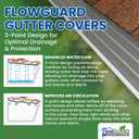 FlowGuard Gutter Guard, USA Made Professional DIY 5 Inch 50-Year Gutter Cover Leaf Protection System - Matte - Aluminum - 204 Feet - by FlexxPoint, 200'