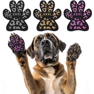 KOOLTAIL Anti-Slip Dog Paw Protector Gripper Traction Pads for Hot Pavement, Dog Feet Stickers with Stronger Adhesive on Hardwood Floors for Senior Dogs,Pet Shoes Booties Socks Replacement (36 pcs)XL (Grey+Beige+Pink)