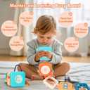 GRESEESM Montessori Busy Board for 1 Year Old, Toddlers Travel Toys for Ages 13, Sensory Activity Board for Airplane and Car, Baby Gifts for Boys Girls, Easter Basket & Stocking Stuffers