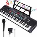 Keyboard Piano 61 Key Music Electric Piano For Kids Beginner W/Dual Speaker Microphone Portable Digital Piano Birthday Christmas Gifts 