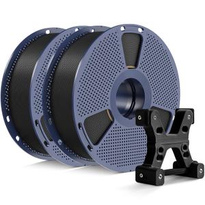 Official SUNLU PETG Filament 1.75mm, 2kg(4.4lbs) 3D Printer Filament Bundle, Strong Toughness, Better Layer Adhesion, Dimensional Accuracy +/- 0.02mm, Black+Black