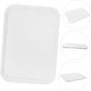  Snack Trays Reusable Plastic Dishes Decorative Serving Plates for Coffee Tables Desktop Use for Parties Gatherings, 2 pcs 12x16x2,5 inch and Plastic Scraper White