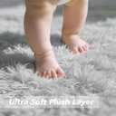 Shag Area Rug for Bedroom 3x5,Grey Fluffy Area Rugs for Living Room,Soft Fuzzy Rug Non-Shedding Indoor Plush Carpet for Kids Bedroom Nursery Dorm Home Decor