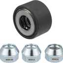 Motoforti Universal Wheel Stud Installer Tool, Tire Stud Tool, M12x1.25 M12x1.5 M14x1.5, Iron, with 3/4" Hex Wheel Lug Nuts, Silver Tone, 1 Set