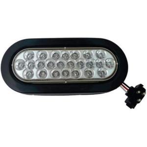 Fortpro 6" Amber Oval Marker/Tail/Turn Led Light with 24 Leds and Clear Lens | F235184