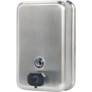 Heavy Duty Stainless Steel Wall Mount Soap Dispenser, 1100ml/37oz, with Corrosion Proof Lining and Anti-Leak Pump for Commercial & Home Bathroom Kitchen(Vertical)