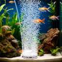 Hygger Air Stones for Aquariums, Transparent Acrylic Fish Tank Bubbler Kit with Air Tube, Ultra Silent Bubble Stone Super-High Dissolved Oxygen Diffuser for Aquarium Fish Tank and Hydroponic (3.1 inch)