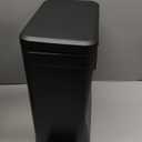 Small Trash Can with Lid Soft Close-10L/2.6 Gal Stainless Steel Outdoor Dog Poop Garbage Can-Metal Waste Bins with Pedal for Bathroom Bedroom Office-Black