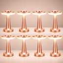Riakrum 8 Pcs LED Cordless Table Lamp Bulk Rechargeable,Rose Gold
