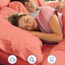 Extra Deep Twin Fitted Sheet - Hotel Luxury Single Fitted Sheet Only - Easily Fits 18 inch to 24 inch Mattress - Ultra Soft, Wrinkle Free w/Extra Deep Pockets - Easy-Care, Breathable & Comfy - Coral