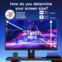 2 Pack Magnetic Hanging Computer Privacy Screen 27 Inch for 16:9 Widescreen Monitor, Removable Privacy Screen Anti Glare Blue Light Computer Screen Privacy Shield, Anti-Scratch 27 in Protector Film