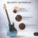 FOALS Full Size Electric Guitar Kit for Beginners, Solid Poplar Body, HSS Ceramic Pickups, Maple Neck & Rosewood Fingerboard, Locking Tuners, Tremolo Bridge, Gig Bag & Accessories, FS3-Metallic Blue